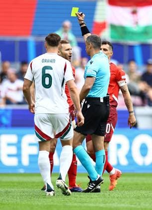 Sport Bilder des Tages scores their sides third goal of the game is shown a yellow card Hungary v Switzerland, UEFA European Championship, EM, Europameisterschaft 2024, Group A, Football, Cologne Stadium, Cologne, Germany, 15 Jun 2024 EDITORIAL USE ONLY No use with unauthorised audio, video, data, fixture lists, club league logos or live services. Online in-match use limited to 120 images, no video emulation. No use in betting, games or single club league player publications. Copyright: xMichaelxZemanek Shutterstockx 14539265ab
