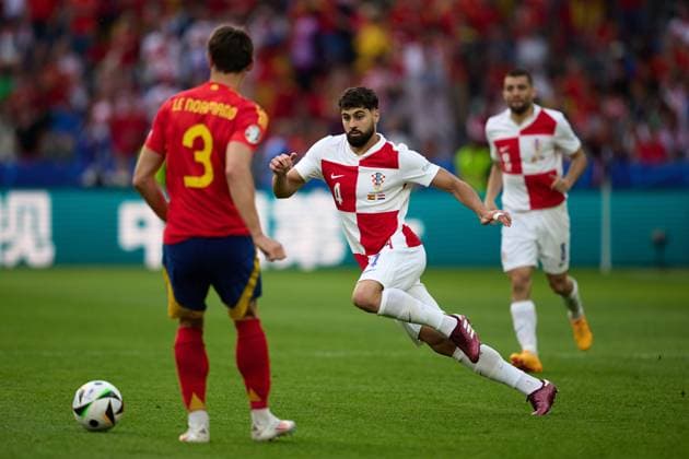 Josko Gvardiol (Kroatien Nationalmannschaft Euro 2024, 04), GER, UEFA EURO, EM, Europameisterschaft,Fussball 2024, Fussball Herren, UEFA EM 2024 Matchtag 1, Gruppe B, Spanien vs. Kroatien, 15.06.2024. GER, UEFA Euro 2024, Fussball Herren, UEFA EM 2024 Matchtag 1, Gruppe B, Spanien vs. Kroatien, 15.06.2024. Berlin Copyright: xEibner-Pressefotox xClaudiusxRauchx EP_CRH