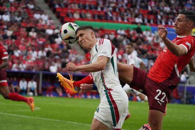 Fussball, UEFA EURO, EM, Europameisterschaft,Fussball 2024, EM 2024, Gruppenphase, Gruppe A, Ungarn-Schweiz Köln Stadion Roland Sallai, Ungarn ,Fabian Schär, Schweiz