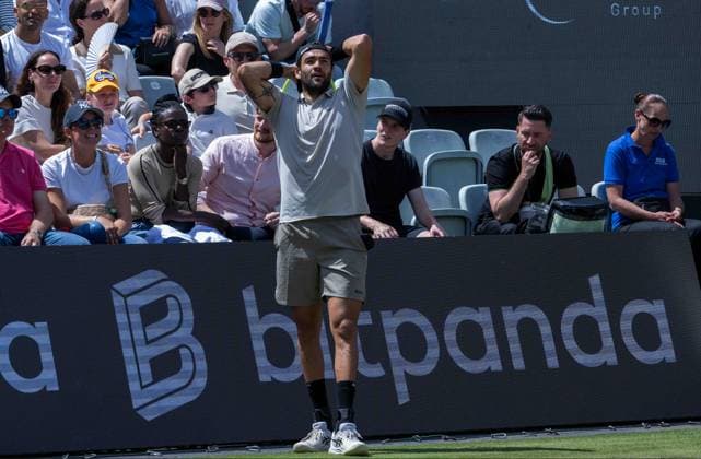 Matteo Berrettini (ITA). xettx, Deutschland, Stuttgart, 16.06.2024, Tennis, Boss Open, 2024, Finale, J.Draper (GBR) - M.Berrettini (ITA), TC Weissenhof, Center Court Foto: A2 Bildagentur Peter Hartenfelser