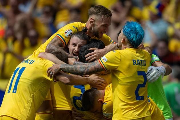 Tor zum 1:0 durch Nicolae Claudiu Stanciu (Rumaenien, 21), GER, Rumaenien vs. Ukraine, Fussball Europameisterschaft, UEFA EURO, EM, Europameisterschaft,Fussball 2024, Gruppe E, 1. Spieltag, 17.06.2024, GER, Rumaenien vs. Ukraine, Fussball Europameisterschaft, UEFA EURO 2024, Gruppe E, 1. Spieltag, 17.06.2024 Muenchen Copyright: xEibner-Pressefoto SaschaxWaltherx EP_SWA