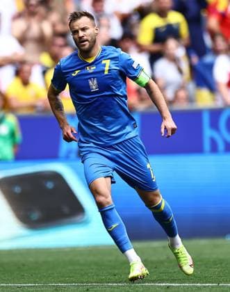 Andriy Yarmolenko of Ukraine Romania v Ukraine, UEFA European Championship, EM, Europameisterschaft 2024, Group E, Football, Munich Football Arena, Munich, Germany, 17 Jun 2024 EDITORIAL USE ONLY No use with unauthorised audio, video, data, fixture lists, club league logos or live services. Online in-match use limited to 120 images, no video emulation. No use in betting, games or single club league player publications. Copyright: xMichaelxZemanek Shutterstockx 14539636dw