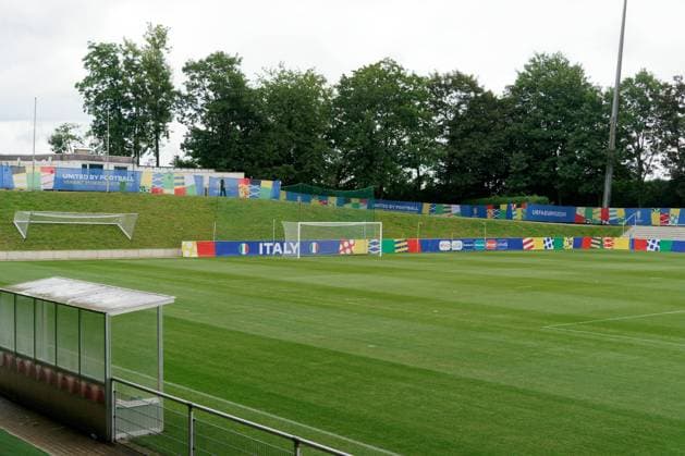Henberg Stadion in Iserlohn, Germany, casa azzurri during UEFA EURO, EM, Europameisterschaft,Fussball 2024 - Italy press conference, PK, Pressekonferenz and Training session, UEFA European Football Championship in Iserlhon, Germany, June 17 2024 Copyright: xEmmanuelexMastrodonato IPAxSportx xx IPA_47223600 IPA_Agency_IPA47223600