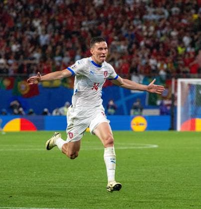 Fussball, Herren, Saison 2023 24, UEFA EURO, EM, Europameisterschaft,Fussball 20204, Gruppe F (1. Spieltag) in Leipzig, Portugal - Tschechien, Lukas Provod (Tschechien), Jubel nach Tor zum 0:1, 18.06. 2024, Copyright: xMatthiasxKochx