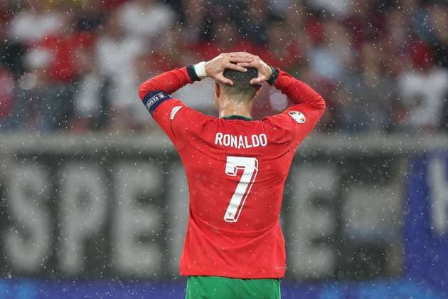 Leipzig Stadium Leipzig, Tuesday, June 18, 2024 UEFA EURO, EM, Europameisterschaft,Fussball 2024 Germany, Group F stage Matchday 1 Group F Portugal - Czechia, Cristiano Ronaldo (Portugal) enttaeuscht, enttaeuscht schauend, dissapointed, traurig, frustiert, frust, gefrustet Copyright: JoaquimxFerreira