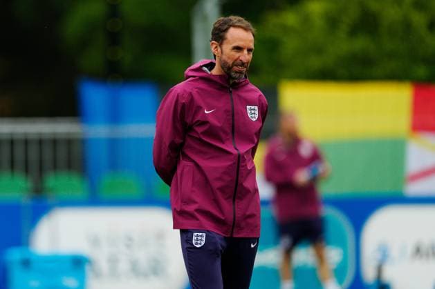 England manager Gareth Southgate England Training Session, UEFA European Championship, EM, Europameisterschaft 2024, Group C, Football, Spa & Golf Resort Weimarer Land, Blankenhain, Germany, 19 Jun 2024 EDITORIAL USE ONLY No use with unauthorised audio, video, data, fixture lists, club league logos or live services. Online in-match use limited to 120 images, no video emulation. No use in betting, games or single club league player publications. Copyright: xDavexShopland Shutterstockx 14546613p