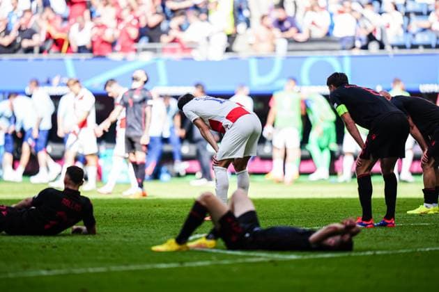 Spieler nach Spielende Unentschieden enttaeuscht GER, Kroatien vs. Albanien, Fussball Europameisterschaft, UEFA EURO, EM, Europameisterschaft,Fussball 2024, Spieltag 2, 19.06.2024 GER, Kroatien vs. Albanien, Fussball Europameisterschaft, UEFA Euro 2024, Spieltag 2, 19.06.2024 Hamburg Copyright: xEibner-Pressefoto MarcelxvonxFehrnx EP_MFN