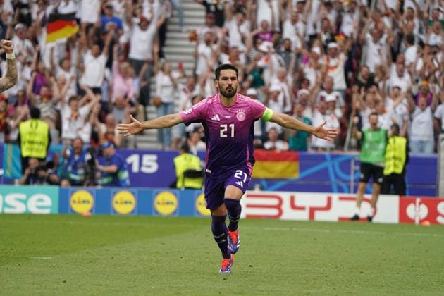 EURO 2024, Fussball, UEFA EURO, EM, Europameisterschaft,Fussball 2024, EM 2024, Gruppenphase, Gruppe A, Deutschland-Ungarn, 19.06.2024, Stuttgartarena Stuttgart Ilkay Gündogan Deutschland,Torjubelt Aktion, Einzelbild