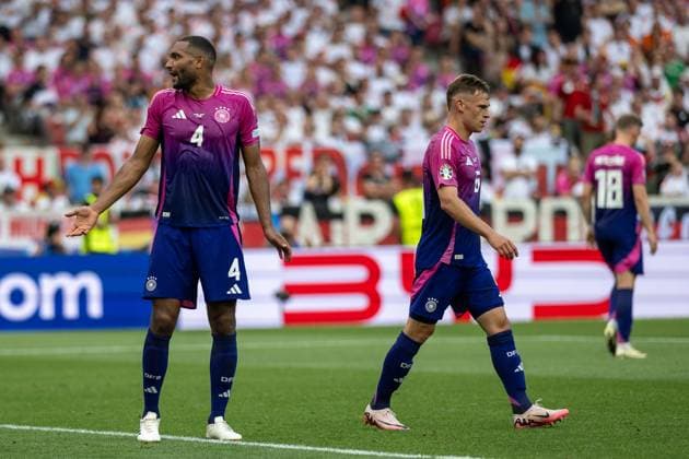 Jonathan Tah (Deutschland 04), Joshua Kimmich (Deutschland 06), GER, Germany (GER) vs. Ungarn (HUN), Fussball Europameisterschaft, UEFA EURO, EM, Europameisterschaft,Fussball 2024, Gruppe A, 2. Spieltag, 19.06.2024, GER, Germany (GER) vs. Ungarn (HUN), Fussball Europameisterschaft, UEFA EURO 2024, Gruppe A, 2. Spieltag, 19.06.2024 Stuttgart Copyright: xEibner-Pressefoto SaschaxWaltherx EP_EER