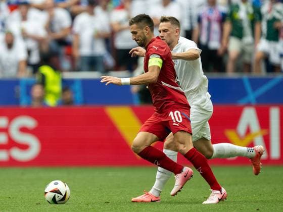 Timi Max Elsnik (Slowenien, 10), Dusan Tadic (Serbien, 10), GER, Slowenien (SVN) vs. Serbien (SRB), Fussball Europameisterschaft, UEFA EURO, EM, Europameisterschaft,Fussball 2024, Gruppe E, 2. Spieltag, 20.06.2024, GER, Slowenien (SVN) vs. Serbien (SRB), Fussball Europameisterschaft, UEFA EURO 2024, Gruppe E, 2. Spieltag, 20.06.2024 Muenchen Copyright: xEibner-Pressefoto SaschaxWaltherx EP_SWA