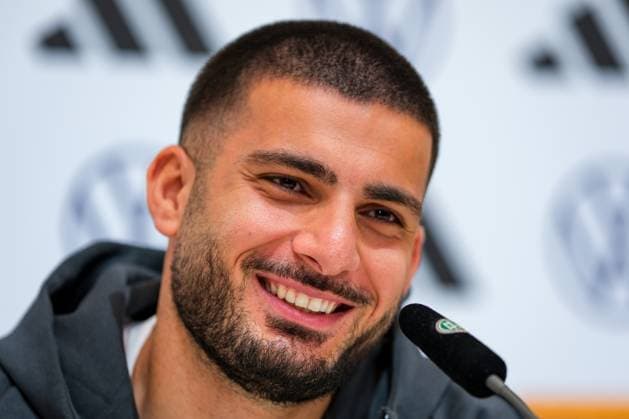 Deniz Undav (Deutschland, 26) laechelnd, GER, DFB, Pressekonferenz, Fussball Herren Nationalmannschaft Deutschland, UEFA Fussball Europameisterschaft 2024, Herzogenaurach 21.06.2024. GER, DFB, Pressekonferenz, Fussball Herren Nationalmannschaft Deutschland, UEFA Fussball Europameisterschaft 2024, Herzogenaurach 21.06.2024. Herzogenaurach Copyright: xEibner-Pressefoto FlorianxWieganx EP_FWD