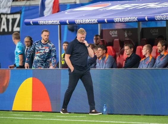 Fussball, Herren, Saison 2023 24, UEFA EURO, EM, Europameisterschaft,Fussball 2024, Gruppe D (2. Spieltag) in Leipzig, Niederlande - Frankreich, Trainer Ronald Koeman (Niederlande), 21.06. 2024, Copyright: xMatthiasxKochx