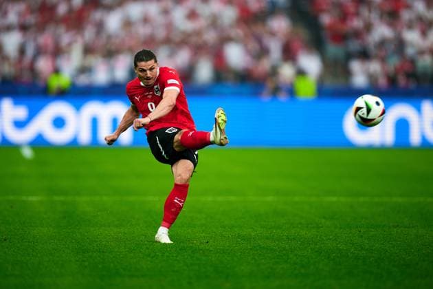 Marcel Sabitzer (Oesterreich Nationalmannschaft Euro 2024, 09), GER, UEFA EURO, EM, Europameisterschaft,Fussball 2024, Fussball Herren, UEFA EM 2024 Matchtag 2, Gruppe D, Polen vs. Oesterrech, Poland vs. Austria, 21.06.2024. GER, UEFA Euro 2024, Fussball Herren, UEFA EM 2024 Matchtag 2, Gruppe D, Polen vs. Oesterrech, Poland vs. Austria, 21.06.2024. Berlin Copyright: xEibner-Pressefotox xClaudiusxRauchx EP_CRH