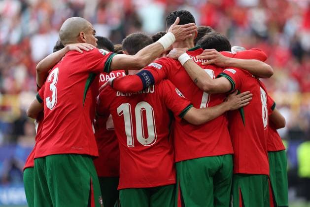 BVB Stadion Dortmund, Dortmund Saturday, June 22, 2024 UEFA EURO, EM, Europameisterschaft,Fussball 2024 Germany, Group F stage Matchday 2 Türkiye - Portugal, Portugal Torjubel, Goal celebration, celebrate the goal Copyright: JoaquimxFerreira
