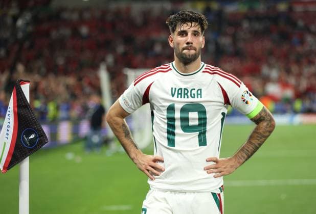 Dominik Szoboszlai of Hungary in Barnabas Varga of Hungary s shirt Scotland v Hungary, UEFA European Championship, EM, Europameisterschaft 2024, Group A, Football, Stuttgart Arena, Stuttgart, Germany, 23 Jun 2024 EDITORIAL USE ONLY No use with unauthorised audio, video, data, fixture lists, club league logos or live services. Online in-match use limited to 120 images, no video emulation. No use in betting, games or single club league player publications. Copyright: xMichaelxZemanek Shutterstockx 14548075eq