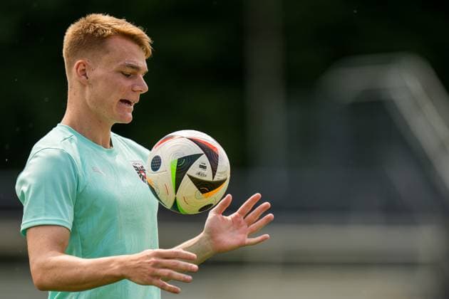 EURO 2024, Nationalteam Österreich, Training SOCCER - UEFA EURO, EM, Europameisterschaft,Fussball 2024 BERLIN,GERMANY,24.JUN.24 - UEFA EURO 2024, group stage, Austria vs Netherlands, preview, training Team AUT. Image shows Philipp Lienhart (AUT). GEPAxpictures xJohannesxFriedl