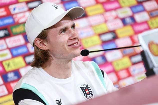 SOCCER - UEFA EURO, EM, Europameisterschaft,Fussball 2024 BERLIN,GERMANY,26.JUN.24 - SOCCER -UEFA EURO 2024, OEFB, Oesterreichischer Fussball-Bund, press conference, PK, Pressekonferenz Image shows Patrick Wimmer (AUT). GEPAxpictures xArminxRauthner