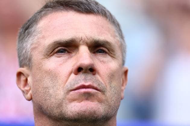Ukraine manager Serhiy Rebrov Ukraine v Belgium, UEFA European Championship, EM, Europameisterschaft 2024, Group E, Football, Stuttgart Arena, Stuttgart, Germany - 26 Jun 2024 EDITORIAL USE ONLY No use with unauthorised audio, video, data, fixture lists, club league logos or live services. Online in-match use limited to 120 images, no video emulation. No use in betting, games or single club league player publications. Copyright: xMichaelxZemanek Shutterstockx 14555605m