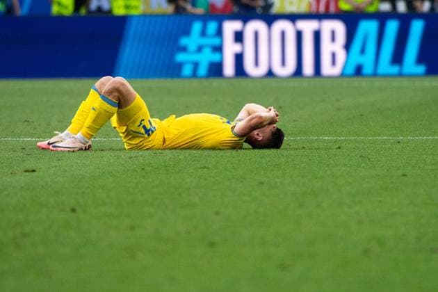 Heorhii Sudakov (Ukraine, 14) ist enttauescht ueber das Unentschieden und ausscheiden aus dem Turnier, GER, Ukraine (UKR) vs Belgium (BEL), Fussball Europameisterschaft, UEFA EURO, EM, Europameisterschaft,Fussball 2024, Gruppe E, 3. Spieltag, 26.06.2024 GER, Ukraine (UKR) vs Belgium (BEL), Fussball Europameisterschaft, UEFA EURO 2024, Gruppe E, 3. Spieltag, 26.06.2024 Stuttgart Copyright: xEibner-Pressefoto Memmlerx EP_MMR