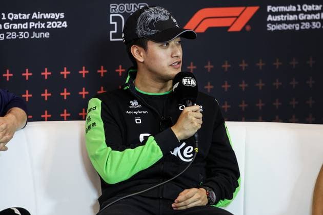 ZHOU Guanyu (chi), Stake F1 Team Kick Sauber C44, portrait press conference, PK, Pressekonferenz during the Formula 1 Qatar Airways Austrian Grand Prix 2024, 11th round of the 2024 Formula One World Championship, WM, Weltmeisterschaft from June 28 to 30, 2024 on the Red Bull Ring, in Spielberg, Austria - F1 - AUSTRIAN GRAND PRIX 2024 DPPI Panoramic 240627_R11_AUSTRIA_DP_XB3_8919