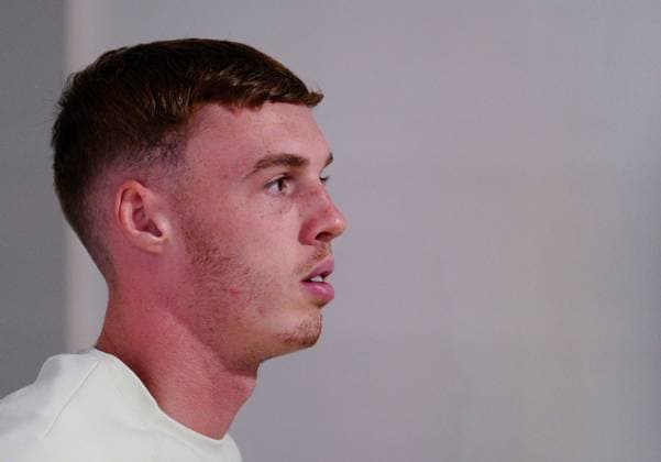 Cole Palmer of England at the media centre England press conference, PK, Pressekonferenz UEFA European Championship, EM, Europameisterschaft 2024, Round of 16, Football, Spa & Golf Resort Weimarer Land, Blankenhain, Germany, 28 Jun 2024 EDITORIAL USE ONLY No use with unauthorised audio, video, data, fixture lists, club league logos or live services. Online in-match use limited to 120 images, no video emulation. No use in betting, games or single club league player publications. Copyright: xDavexShopland Shutterstockx 14560774y