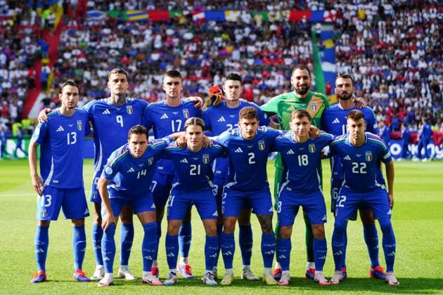 Teamfoto Italien GER, Schweiz vs. Italien, Fussball Europameisterschaft, UEFA EURO, EM, Europameisterschaft,Fussball 2024, Achtelfinale, 29.06.2024 GER, Schweiz vs. Italien, Fussball Europameisterschaft, UEFA Euro 2024, Achtelfinale, 29.06.2024 Berlin Copyright: xEibner-Pressefoto MarcelxvonxFehrnx EP_MFN