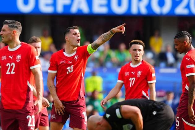 Granit Xhaka (Schweiz, 10) GER, Schweiz vs. Italien, Fussball Europameisterschaft, UEFA EURO, EM, Europameisterschaft,Fussball 2024, Achtelfinale, 29.06.2024 GER, Schweiz vs. Italien, Fussball Europameisterschaft, UEFA Euro 2024, Achtelfinale, 29.06.2024 Berlin Copyright: xEibner-Pressefoto MarcelxvonxFehrnx EP_MFN