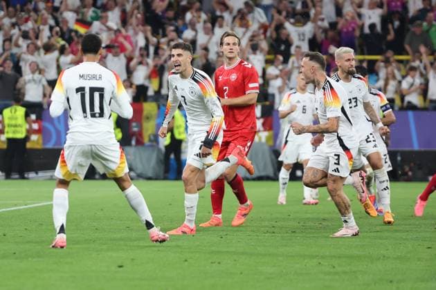 Tor zum 1:0 per Elfmeter durch Kai Havertz (Deutschland, Nr. 7), Torjubel , Achtelfinale M37, GER - DEN, Fussball Europameisterschaft, Deutschland gegen Dänemark, European Football Championship, Germany vs. Denmark, Dortmund, 29.06.2024, -