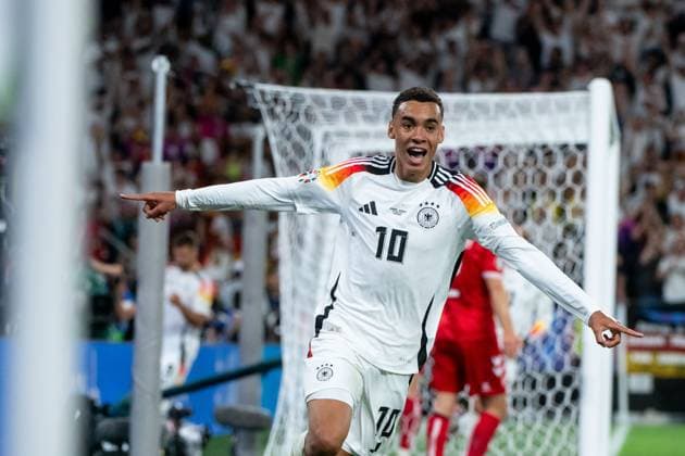 Jamal Musiala (Deutschland, 10) jubelt ueber das Tor zum 2:0, GER, Germany (GER) vs Denmark (DEN), Fussball Europameisterschaft, UEFA EURO, EM, Europameisterschaft,Fussball 2024, Round of 16, 29.06.2024 GER, Germany (GER) vs Denmark (DEN), Fussball Europameisterschaft, UEFA EURO 2024, Round of 16, 29.06.2024 Dortmund Copyright: xEibner-Pressefoto Memmlerx EP_MMR