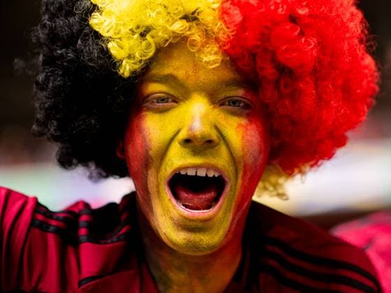 Fan von Belgien, GER, France (FRA) vs Belgium (BEL), Fussball Europameisterschaft, UEFA EURO, EM, Europameisterschaft,Fussball 2024, Round of 16, 01.07.2024 GER, France (FRA) vs Belgium (BEL), Fussball Europameisterschaft, UEFA EURO 2024, Round of 16, 01.07.2024 Duesseldorf Copyright: xEibner-Pressefoto Memmlerx EP_MMR