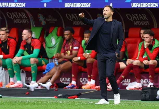 Belgium manager Domenico Tedesco France v Belgium, UEFA European Championship, EM, Europameisterschaft 2024, Round of 16, Football, Dusseldorf Arena, Dusseldorf, Germany - 01 Jul 2024 EDITORIAL USE ONLY No use with unauthorised audio, video, data, fixture lists, club league logos or live services. Online in-match use limited to 120 images, no video emulation. No use in betting, games or single club league player publications. Copyright: xKieranxMcManus Shutterstockx 14566634br