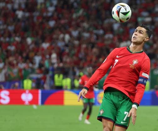 Cristiano Ronaldo (Portugal, Nr. 7) , Achtelfinale M41, POR-SVN, Fussball Europameisterschaft, Portugal gegen Slowenien, European Football Championship, Portugal - Slovenia, Frankfurt, 01.07.2024, -