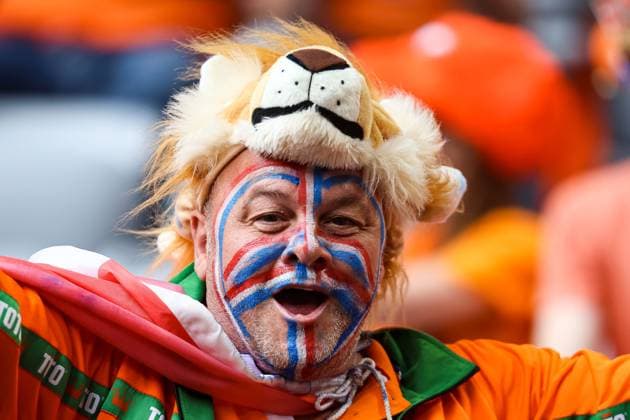 Fans aus den Niederlande, Holland GER, Rumaenien (ROM) vs. Niederlande (NED), Fussball Europameisterschaft, UEFA EURO, EM, Europameisterschaft,Fussball 2024, Achtelfinale, 02.07.2024 GER, Rumaenien (ROM) vs. Niederlande (NED), Fussball Europameisterschaft, UEFA EURO 2024, Achtelfinale, 02.07.2024 Muenchen Copyright: xEibner-Pressefoto RogerxBuerkex EP