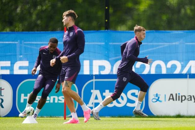 EURO 2024, Nationalteam England Training Cole Palmer of England England Training, UEFA European Championship, EM, Europameisterschaft 2024, Quarter Final, Football, Spa & Golf Resort Weimarer Land, Blankenhain, Germany, 05 Jul 2024 EDITORIAL USE ONLY No use with unauthorised audio, video, data, fixture lists, club league logos or live services. Online in-match use limited to 120 images, no video emulation. No use in betting, games or single club league player publications. Copyright: xDavexShopland Shutterstockx 14568246l