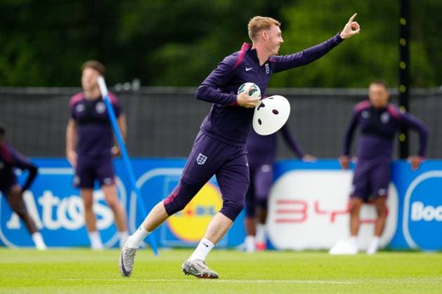EURO 2024, Nationalteam England Training Cole Palmer of England England Training, UEFA European Championship, EM, Europameisterschaft 2024, Quarter Final, Football, Spa & Golf Resort Weimarer Land, Blankenhain, Germany, 05 Jul 2024 EDITORIAL USE ONLY No use with unauthorised audio, video, data, fixture lists, club league logos or live services. Online in-match use limited to 120 images, no video emulation. No use in betting, games or single club league player publications. Copyright: xDavexShopland Shutterstockx 14568246y