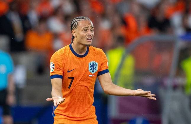 Sport Bilder des Tages Fussball, Herren, Saison 2023 24, UEFA EURO, EM, Europameisterschaft,Fussball EM 2024, Viertelfinale in Berlin, Niederlande - Türkei, Xavi Simons (Niederlande), 06.07. 2024, Copyright: xSebastianxRäppold MatthiasxKochx