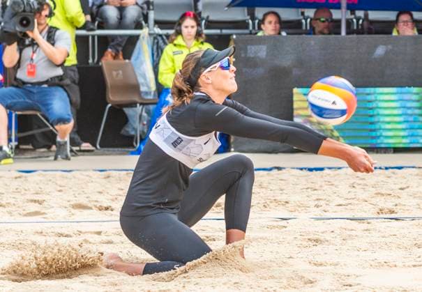 July 7, 2024, Gstaad, Bern, Switzerland: Gstaad Switzerland, 07 07 2024: TERESE CANNON of USA team during Swatch Beach Pro Gstaad 2024, Swatch Beach Pro Gstaad 2024 took place in the famous ski resort and which organizes events like the EFG Swiss Open Gstaad ATP, Tennis Herren 250 and the Polo Gold Club Gstaad 2024 and took place at Roy Emerson Arena in Gstaad; which also counts for the Volleyball World Beach Pro Tour championship and which serves as a warm-up for the stars of the future Paris Olympic Games, Olympische Spiele, Olympia, OS Gstaad Switzerland - ZUMAd206 20240707_zip_d206_009 Copyright: xEricxDubostx