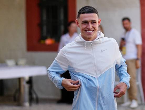 Phil Foden of England at media centre England press conference, PK, Pressekonferenz UEFA European Championship, EM, Europameisterschaft 2024, Semi Final, Football, Spa & Golf Resort Weimarer Land, Blankenhain, Germany, 08 Jul 2024 EDITORIAL USE ONLY No use with unauthorised audio, video, data, fixture lists, club league logos or live services. Online in-match use limited to 120 images, no video emulation. No use in betting, games or single club league player publications. Copyright: xDavexShopland Shutterstockx 14576863d