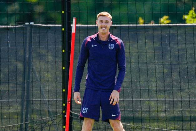 Cole Palmer of England England Training, UEFA European Championship, EM, Europameisterschaft 2024, Semi Final, Football, Spa & Golf Resort Weimarer Land, Blankenhain, Germany - 09 Jul 2024 EDITORIAL USE ONLY No use with unauthorised audio, video, data, fixture lists, club league logos or live services. Online in-match use limited to 120 images, no video emulation. No use in betting, games or single club league player publications. Copyright: xDavexShopland Shutterstockx 14578437h