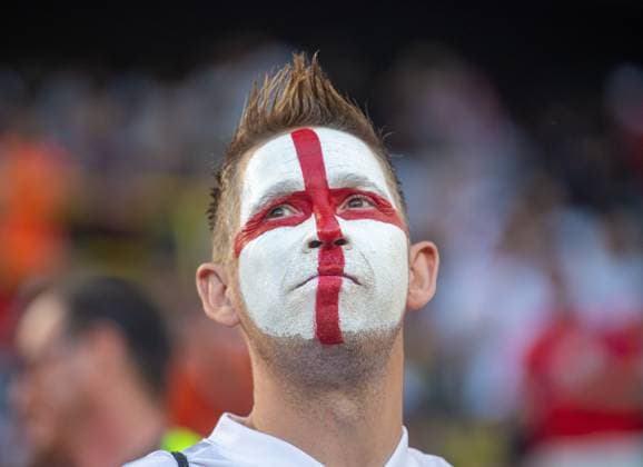 Fussball, Herren, Saison 2023 24, UEFA EURO, EM, Europameisterschaft,Fussball EM 2024, Halbfinale in Dortmund, Niederlande - England, englische Fans, 10.07. 2024, Copyright: xSebastianxRäppold MatthiasxKochx