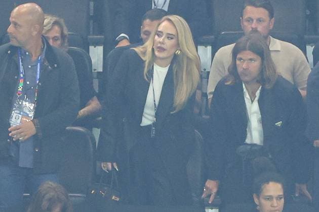 Adele watches from the stands Netherlands v England, UEFA European Championship, EM, Europameisterschaft 2024, Semi Final, Football, BVB Stadion, Dortmund, Germany, 10 Jul 2024 EDITORIAL USE ONLY No use with unauthorised audio, video, data, fixture lists, club league logos or live services. Online in-match use limited to 120 images, no video emulation. No use in betting, games or single club league player publications. Copyright: xKieranxMcManus Shutterstockx 14576895bu