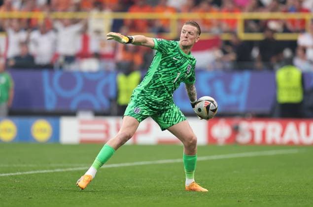 10.07.2024, Fussball Europameisterschaft, UEFA EURO, EM, Europameisterschaft,Fussball 2024, Niederlande - England, Halbfinale, BVB Stadion Dortmund, v.l., Torwart Jordan Pickford (England) Copyright: HMBxMedia