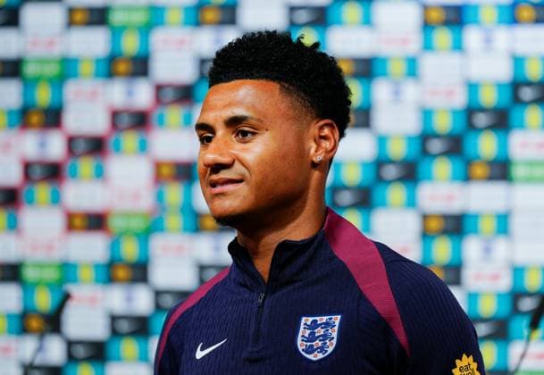 Ollie Watkins of England press conference, PK, Pressekonferenz England Press Conference, UEFA European Championship, EM, Europameisterschaft 2024, Final, Football, Spa & Golf Resort Weimarer Land, Blankenhain, Germany, 12 Jul 2024 EDITORIAL USE ONLY No use with unauthorised audio, video, data, fixture lists, club league logos or live services. Online in-match use limited to 120 images, no video emulation. No use in betting, games or single club league player publications. Copyright: xDavexShopland Shutterstockx 14583689s