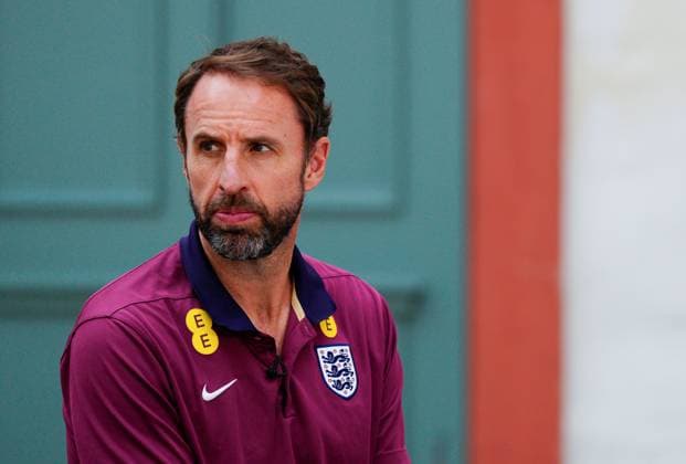 Gareth Southgate manager of England pictured at the media centre England press conference, PK, Pressekonferenz UEFA European Championship, EM, Europameisterschaft 2024, Final, Football, Spa & Golf Resort Weimarer Land, Blankenhain, Germany, 12 Jul 2024 EDITORIAL USE ONLY No use with unauthorised audio, video, data, fixture lists, club league logos or live services. Online in-match use limited to 120 images, no video emulation. No use in betting, games or single club league player publications. Copyright: xDavexShopland Shutterstockx 14583689aa