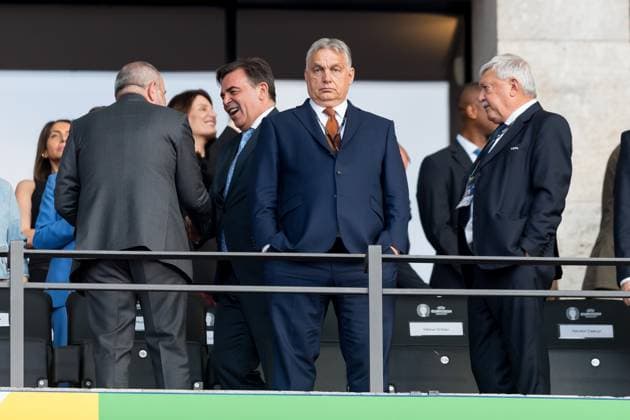 Fussball, Herren, Saison 2023 24, UEFA EURO, EM, Europameisterschaft,Fussball EM 2024, Finale in Berlin, Spanien - England, Viktor Orban (Ministerpräsident von Ungarn) , 14.07. 2024, Copyright: xSebastianxRäppold MatthiasxKochx