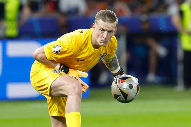 GER, Berlin, Fussball, Spanien vs England, Finale, Olympiastadion Berlin, UEFA EURO, EM, Europameisterschaft,Fussball 2024, Jordan Pickford (England), 14.07.2024, Copyright: HMBxMedia HeikoxBecker