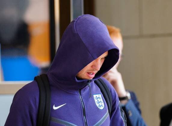 Dejected John Stones of England leaves team hotel England Departing Base, UEFA European Championship, EM, Europameisterschaft 2024, Football, Spa & Golf Resort Weimarer Land, Blankenhain, Germany, 15 Jul 2024 EDITORIAL USE ONLY No use with unauthorised audio, video, data, fixture lists, club league logos or live services. Online in-match use limited to 120 images, no video emulation. No use in betting, games or single club league player publications. Copyright: xDavexShopland Shutterstockx 14587197a