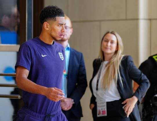 Jude Bellingham of England leaves team hotel England Departing Base, UEFA European Championship, EM, Europameisterschaft 2024, Football, Spa & Golf Resort Weimarer Land, Blankenhain, Germany, 15 Jul 2024 EDITORIAL USE ONLY No use with unauthorised audio, video, data, fixture lists, club league logos or live services. Online in-match use limited to 120 images, no video emulation. No use in betting, games or single club league player publications. Copyright: xDavexShopland Shutterstockx 14587197f