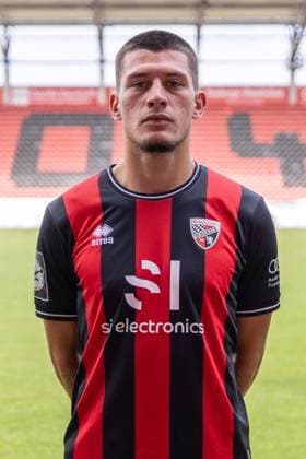 Mladen Cvjetinovic (19, FCI) ; FC Ingolstadt 04; 3.Liga, Porträttermin 2024 2025, ; FC Ingolstadt 04 Saison 2024 2025 photoshoot, Headshot, Porträt, Vorstellung, Präsentation, Pressetermin, Fußball, GER