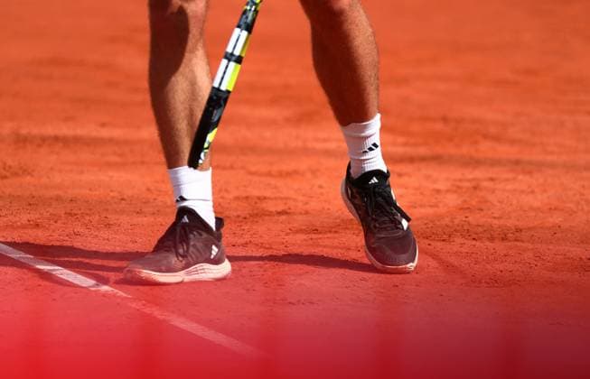 15.07.2024, xcex, GER, Hamburg, Rothenbaum, Hamburg Open ATP, Tennis Herren 500 Tour Tournament, Center Court, Maximilian Marterer (GER), Adidas Socken, Schuhe, Symbolbild